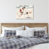 Toile Classique Vintage Noël Enfant de neige (Insitu(Chambre))