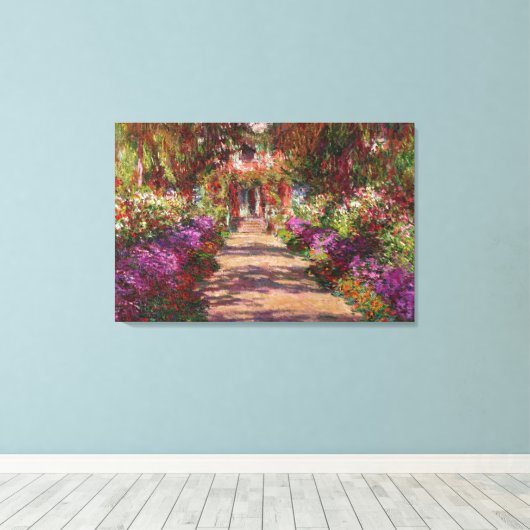 Toile Claude Monet | A Pathway in Monet's Garden (Insitu (Plancher de Bois))