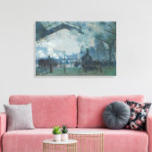 Toile Claude Monet - Arrivée du train de Normandie (Insitu(Salon))