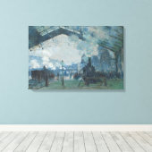 Toile Claude Monet - Arrivée du train de Normandie (Insitu (Plancher de Bois))