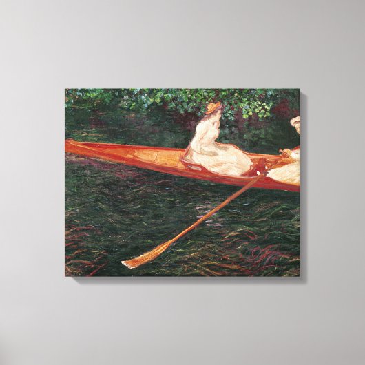 Toile Claude Monet | Bateau sur la rivière Epte (Recto)