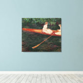 Toile Claude Monet | Bateau sur la rivière Epte (Insitu (Plancher de Bois))