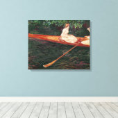 Toile Claude Monet | Bateau sur la rivière Epte (Insitu (Plancher de Bois))