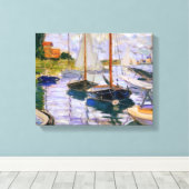 Toile Claude Monet - Bateaux à voile sur la Seine (Insitu (Plancher de Bois))