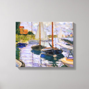 Toile Claude Monet - Bateaux à voile sur la Seine