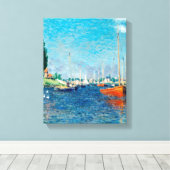 Toile Claude Monet - Bateaux rouges, Argenteuil (Insitu (Plancher de Bois))