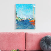 Toile Claude Monet - Bateaux rouges, Argenteuil (Insitu(Salon))
