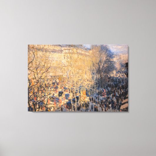 Toile Claude Monet - Boulevard des Capucines à Paris (Recto)