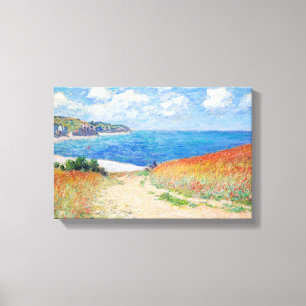 Toile Claude Monet - Chemin dans les champs de blé à Pou