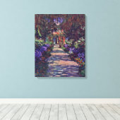 Toile Claude Monet - chemin de jardin (Insitu (Plancher de Bois))