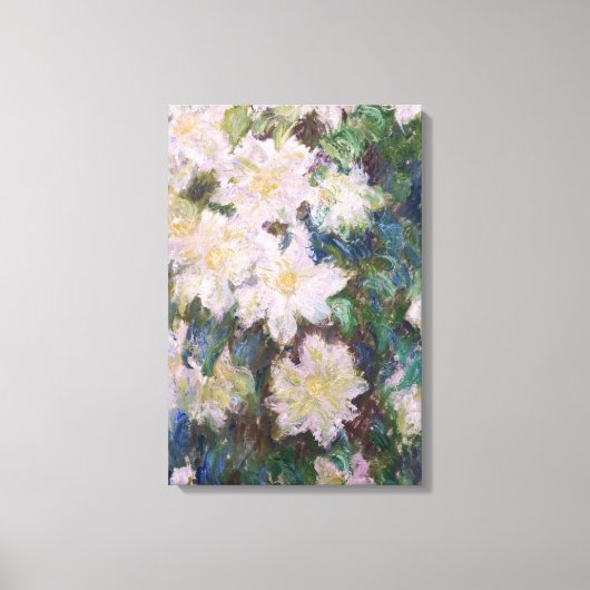 Toile Claude Monet - Clématite Blanche Faux (Recto)