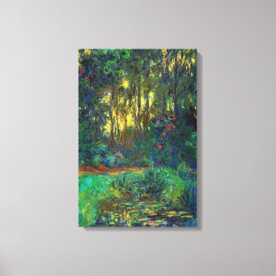 Toile Claude Monet - Coin d'étang avec des nénuphars