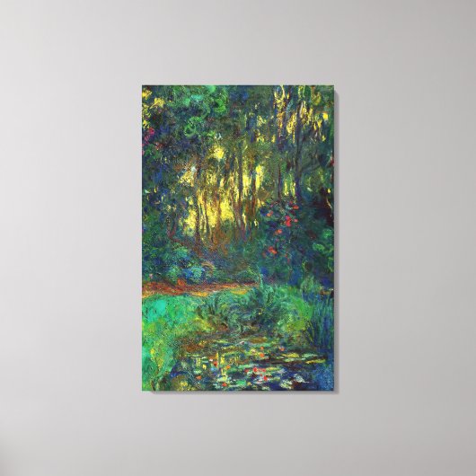 Toile Claude Monet - Coin d'un étang avec des Nénuphars (Recto)