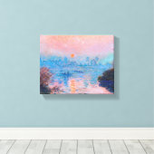 Toile Claude Monet - Coucher De Soleil Sur La Seine (Insitu (Plancher de Bois))