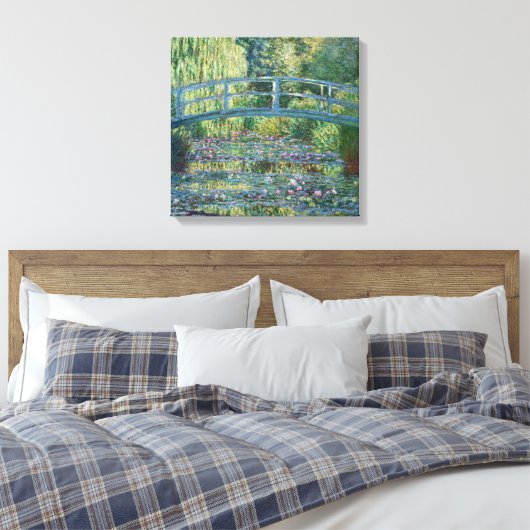 Toile Claude Monet - Eau Lily étang, Harmonie verte (Insitu(Chambre))