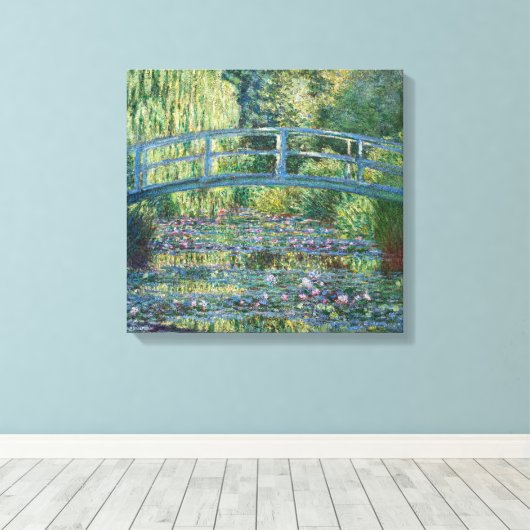 Toile Claude Monet - Eau Lily étang, Harmonie verte (Insitu (Plancher de Bois))