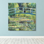 Toile Claude Monet - Etang Lily et Pont Japonais (Insitu (Plancher de Bois))