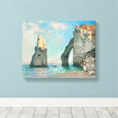 Toile Claude Monet - Falaises Étretat (Insitu (Plancher de Bois))