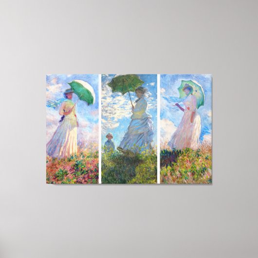 Toile Claude Monet - Femme avec série Parasol (Recto)