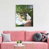 Toile Claude Monet - Femmes dans le jardin (Insitu(Salon))