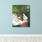 Toile Claude Monet - Femmes dans le jardin (Insitu (Plancher de Bois))