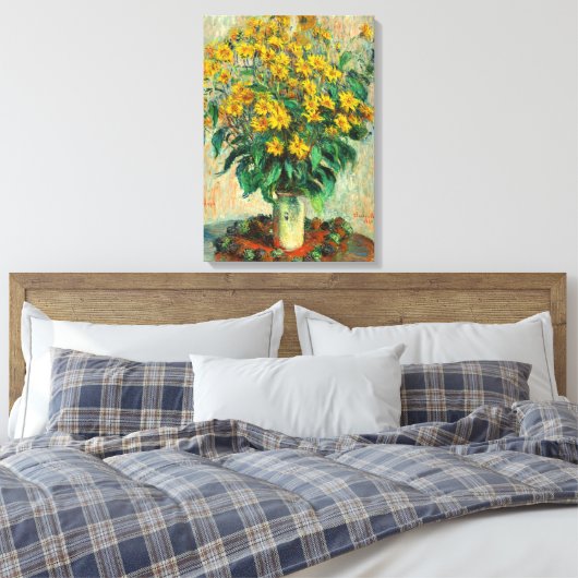 Toile Claude Monet - Fleurs d'artichauts de Jérusalem (Insitu(Chambre))