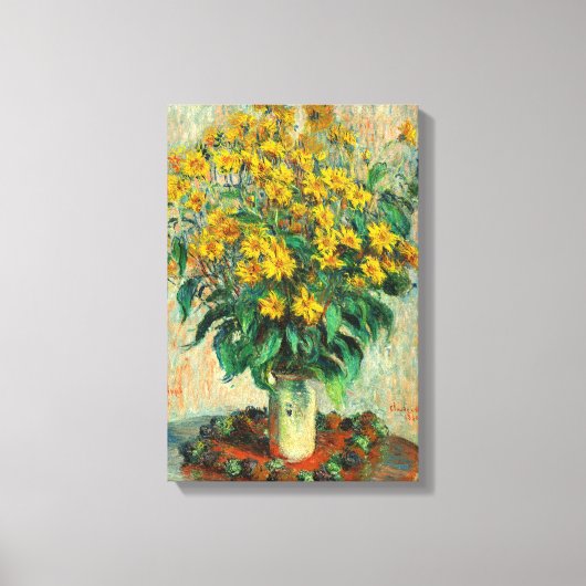 Toile Claude Monet - Fleurs de Topinambour (Recto)