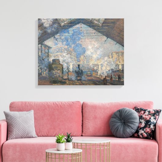 Toile Claude Monet - Gare Saint-Lazare Vue extérieure (Insitu(Salon))