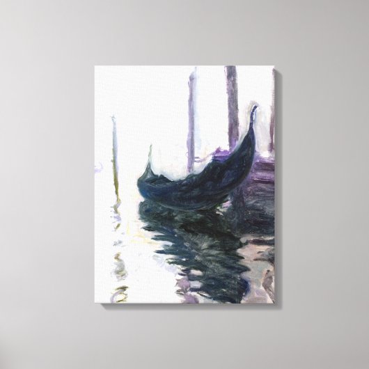 Toile Claude Monet Gondola à Venise (Recto)