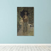 Toile Claude Monet | Homme avec parapluie, c.1868-69 (Insitu (Plancher de Bois))