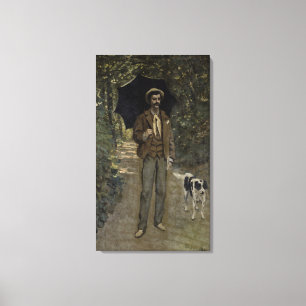 Toile Claude Monet Homme avec parapluie, c.1868-69