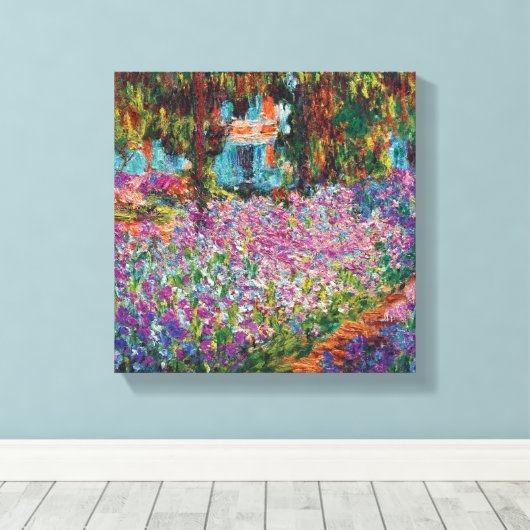 Toile Claude Monet - Irises in Monet's Garden Fine Art (Insitu (Plancher de Bois))
