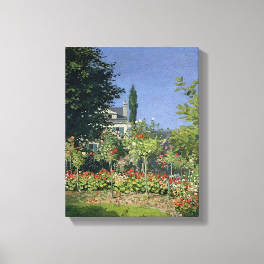Toile Claude Monet | Jardin fleuri à Sainte-Adresse (Recto)