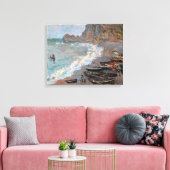 Toile Claude Monet - La plage d'Etretat (Insitu(Salon))