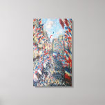 Toile Claude Monet - La Rue Montorgueil - Paris<br><div class="desc">La rue Montorgueil à Paris fete du 30 juin 1878. Par Claude Monet en 1878.</div>