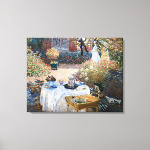 Toile Claude Monet - Le déjeuner, panneau décoratif