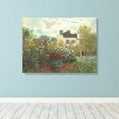 Toile Claude Monet | Le jardin de l'artiste à Argenteuil (Insitu (Plancher de Bois))