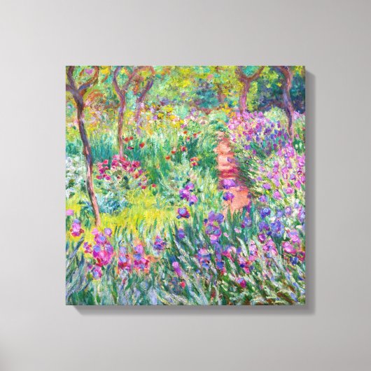 Toile Claude Monet - Le jardin d'iris à Giverny (Recto)
