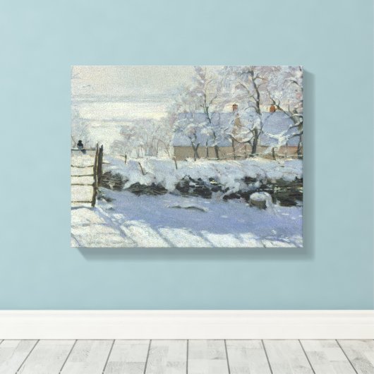 Toile Claude Monet - Le Magpie (Insitu (Plancher de Bois))