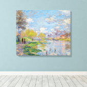 Toile Claude Monet - Le printemps au bord de la Seine (Insitu (Plancher de Bois))