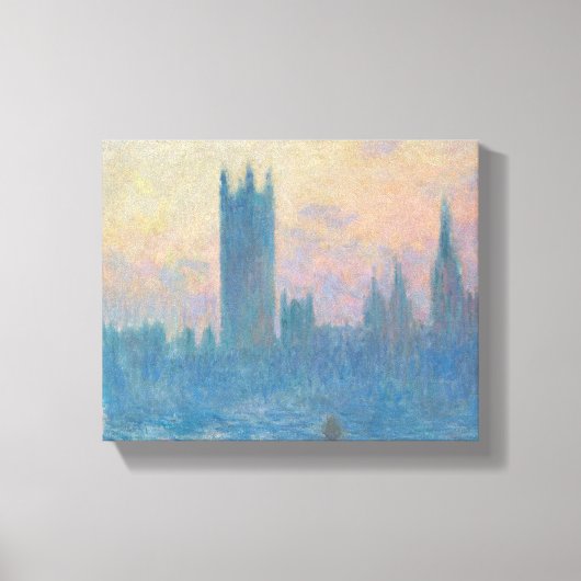 Toile Claude Monet Les maisons du Parlement Coucher de s (Recto)