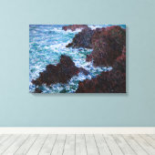Toile Claude Monet - Les Rochers à Belle-Ile, Côte sauva (Insitu (Plancher de Bois))