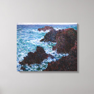 Toile Claude Monet - Les rochers de Belle-Ile, côte sauv