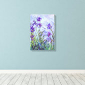 Toile Claude Monet - Lilac Irises / Iris Mauves (Insitu (Plancher de Bois))