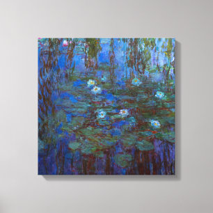 Toile Claude Monet - Nymphéas bleus