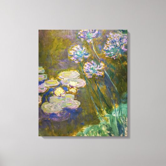 Toile Claude Monet - Nymphéas et Agapanthes (Recto)