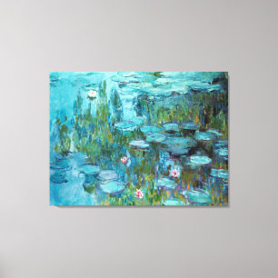 Toile Claude Monet Nympheas Nénuphars Fleurs Étang