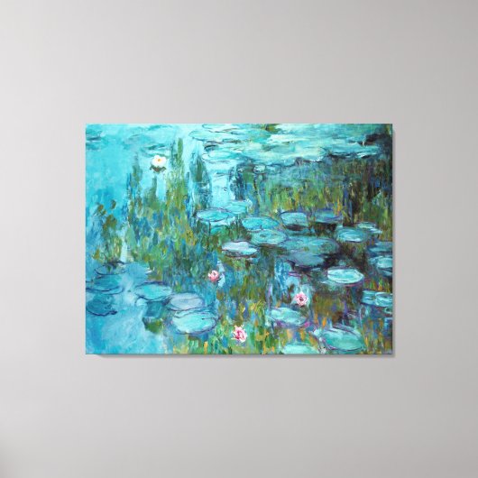 Toile Claude Monet Nympheas Nénuphars Fleurs Étang (Recto)