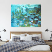 Toile Claude Monet Nympheas Nénuphars Fleurs Étang (Insitu(Chambre))