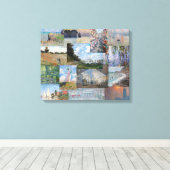 Toile Claude Monet - Patchwork de chefs-d'œuvre (Insitu (Plancher de Bois))